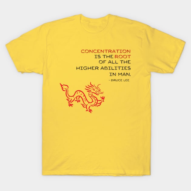 Bruce Lee - First Principles - Concentration T-Shirt by Underthespell